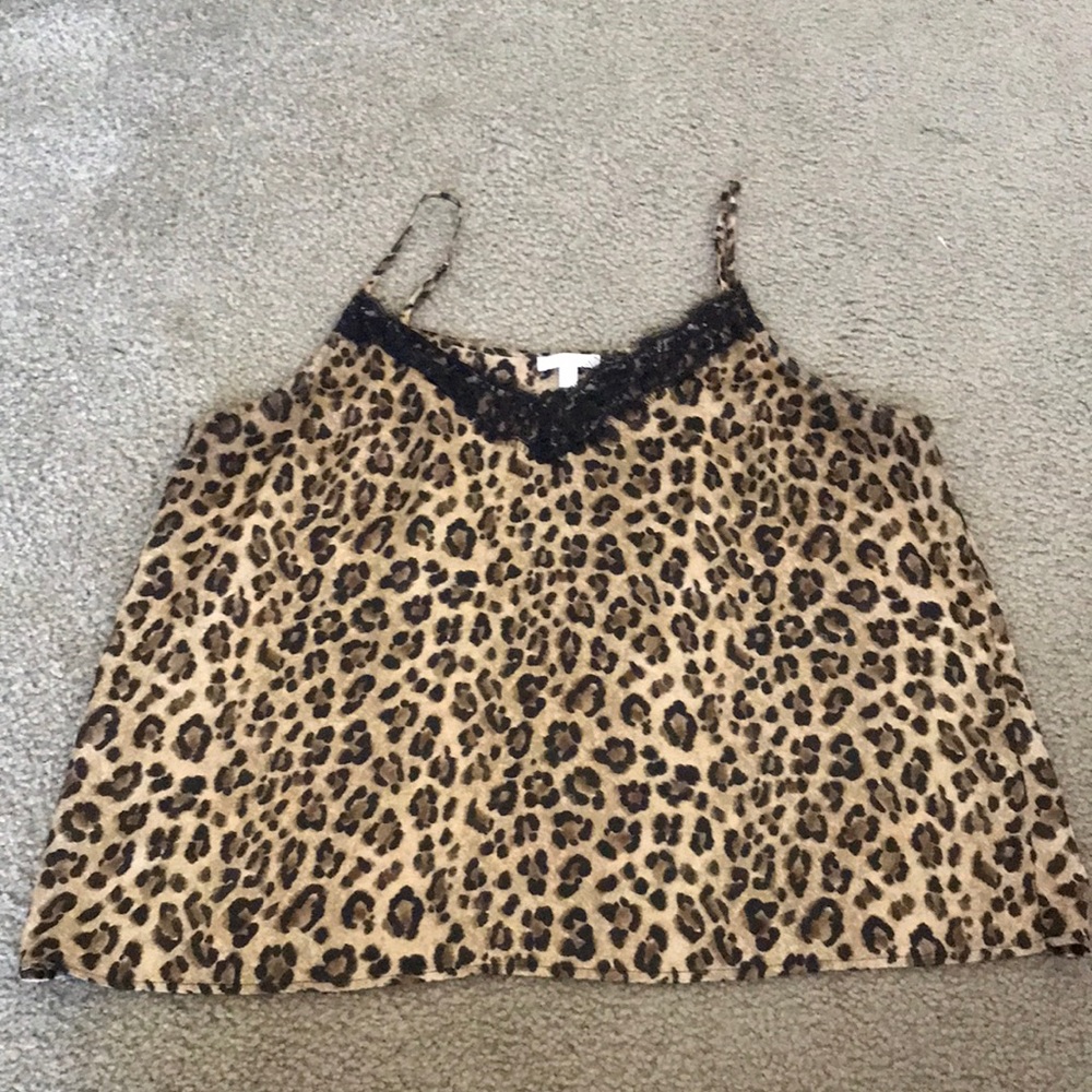 Cheetah silk tank
